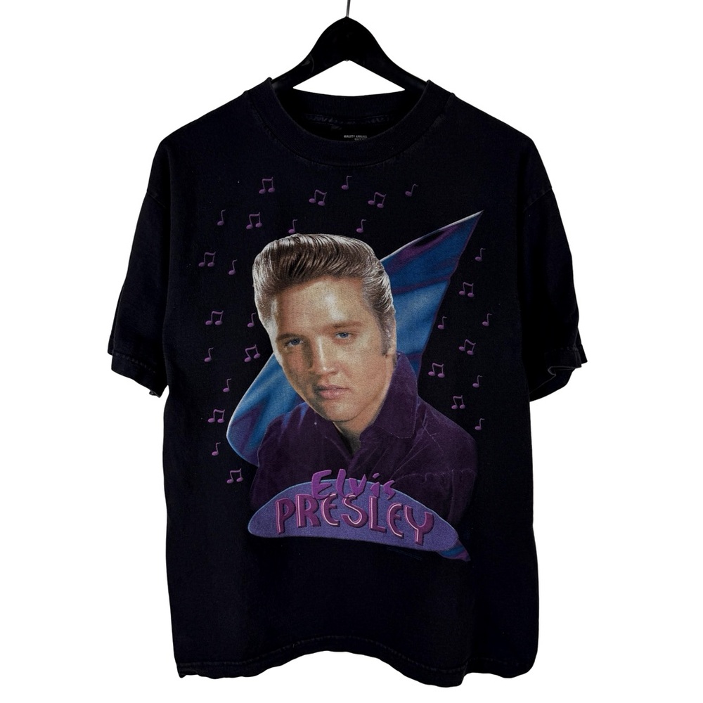 Vintage 90s Elvis Presley The King of Rock N Roll Music Graphic Shirt Size L